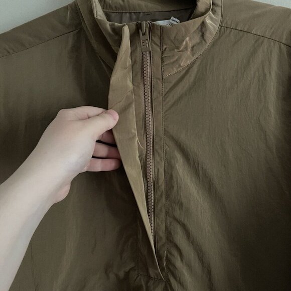 Good American Women Sz 1/2 US S/M Putty Nylon Slouchy Fit Essential Anorak NWT - Picture 8 of 13